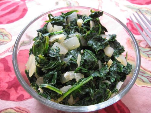 Recipe for super Nutrition! Slightly steamed Kale, Mustard, Turnip or Collard greens!